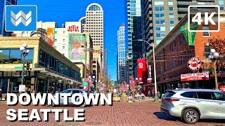 4K DOWNTOWN SEATTLE WASHINGTON USA  Pike Street to Pine Street 2024 Walking Tour Vlog amp Guide [upl. by Paige32]