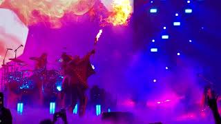 Gene Simmons breathing fire Ft Worth Tx Dickies Arena 102723 [upl. by Sitnalta]