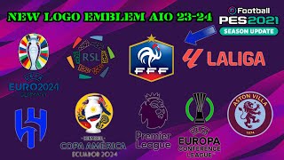 PES 2021  LOGO EMBLEM UPDATE 2324 AIO V2  ALL PATCH COMPATIBLE  SIDER [upl. by Aiek543]