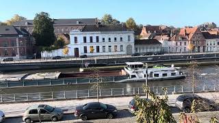 Barges fluvial L’Escaut Tournai Belgium verakrus568 travel belgique subscribe [upl. by Schweiker253]