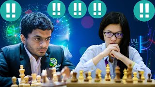 Nihal Sarin is on the fire  Nihal Sarin vs Hou Yifan chess [upl. by Nalla]