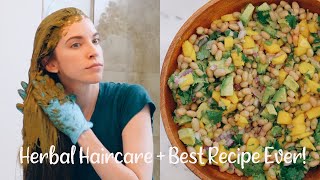 VLOG Ayurvedic Deep Conditioning Hair Treatment amp The BEST Salad Recipe ever must try [upl. by Octavie317]