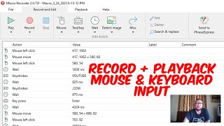 How to Record and Playback Mouse amp Keyboard Input [upl. by Harlen]