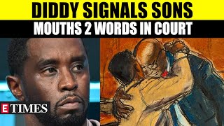 Diddy Combs Passes Question To Sons In Court Brief Exchange With Family At PreTrial Hearing [upl. by Ahtebbat]