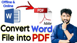 How to Convert Word File into PDF  Urdu  Hindi [upl. by Koloski]