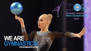 KUDRYAVTSEVA Yana RUS  2014 Rhythmic Worlds Izmir TUR  Qualifications Ball [upl. by Brest]