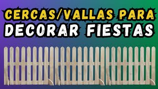 Cercas de Madera para Decoración de Fiestas Infantiles [upl. by Frasco212]