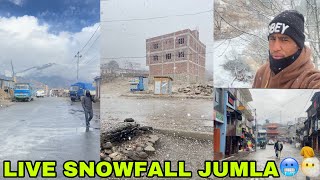 LIVE SNOWFALL DAY 2 JUMLA GUYS KEEP SUPPORTING 🥶😰parasmalla2279 [upl. by Ssac]