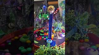 Beautiful garden waterfall youtubefeed handmade LIKE DC MOTOR pump project idea Awesome [upl. by Graniah]