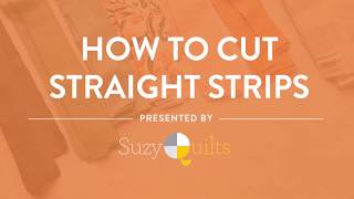 How To Cut Straight Strips in Quilting [upl. by Feerahs]