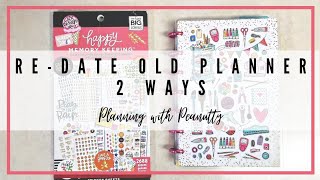 2 Ways to ReDate an Old Happy Planner  Miss Maker  Planner Setup [upl. by Itnahs]