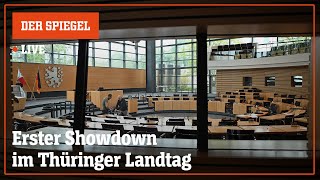 Livestream Erste Sitzung im Thüringer Landtag  DER SPIEGEL [upl. by Rambow]