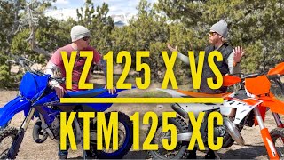 2023 Yamaha YZ125X vs 2023 KTM 125XC first impressions [upl. by Kravits]