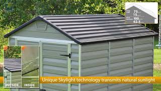 Palram  Canopia  SkyLight™ Shed Green  Your garden storage space [upl. by Nolyat413]