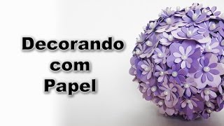 Como Fazer Decoração com Papel  Topiaria [upl. by Catton]