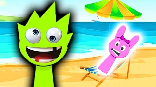 😱Sprunkis Beach Prankster Sprunkis summer prank [upl. by Cowey]