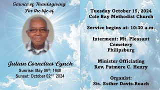 Welcome to the Thanksgiving Service for the life of Julian C Lynch [upl. by Clyte]