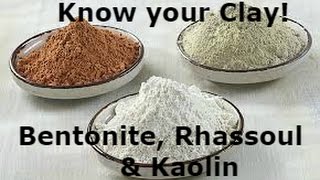 Know Your Clay Bentonite Rhassoul amp Kaolin [upl. by Nnaylime]