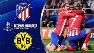 Atlético Madrid vs Borussia Dortmund Extended Highlights  UCL QuarterFinals 1st Leg  CBS Sports [upl. by Akila276]