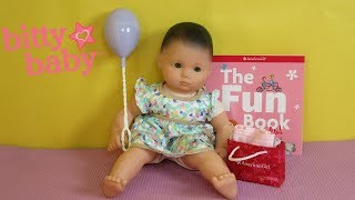 BITTY BABY Gets New Birthday Presents Bitty Baby Party Goody Unboxing [upl. by Droffats]