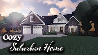 Cozy Realistic Suburban Home wvoice  Bloxburg Speedbuild roblox [upl. by Gasperoni]