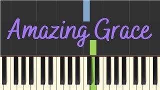 Easy Piano Tutorial Amazing Grace with free sheet music [upl. by Gustie227]