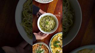 Pesto Spaghetti Pasta 🍝 pestopasta pasta italianfood spaghetti pesto mushroomrecipe [upl. by Yraeht]