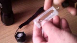 Flashlight from Costco battery mod with 37v Lithium rechargable battery [upl. by Haela19]