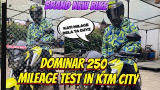 Dominar 250 Mileage Test Kathmandu City  BS6 2023 Model  on test Bike  Dreamernixall [upl. by Yeloc676]