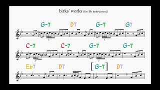 birks works dizzy gillespie orchestra chords score  jean jean chords [upl. by Ronnie]