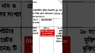 Dmp job circular  Govt job circular bd  bd job circular shorts bdjobstoday [upl. by Aciras982]