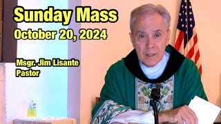 Sunday Mass  October 20 2024  Msgr Jim Lisante Pastor Our Lady of Lourdes Church [upl. by Omora491]