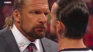 Tensions mount between CM Punk and Triple H Raw Aug 1 2011 [upl. by Margarethe]