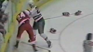 Bob Probert vs Troy Crowder Oct 4 1990 [upl. by Aihsemak]