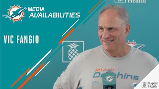 Defensive Coordinator Vic Fangio meets with the media  Miami Dolphins [upl. by Ainivad]