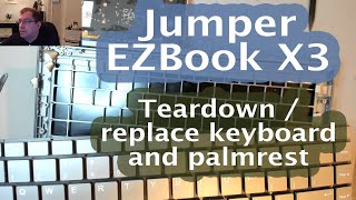 63 Jumper Amazon EZBook X3  Liquid damage shorted power button replace keyboard [upl. by Barde]