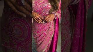 1st time wearing saree on her reception  Dolly Jain saree draping [upl. by Eelasor]