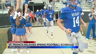 Saint Francis releases 2021 spring football schedule [upl. by Tuorah]