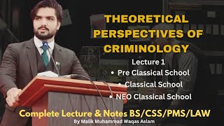 Theoretical Perspectives Of Criminology  Theories Of Criminology  Classical School Lecture 1 [upl. by Elisa]