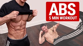 Quick Ab Workout  5 Minutes FOLLOW ALONG [upl. by Calica]