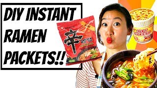 DIY INSTANT RAMEN PACKETS 😊 🍜 VEGAN [upl. by Ardnossac]