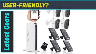 Solar Powered Wireless Security Camera System 1080p Night Vision 2Way Audio  Best Outdoor [upl. by Kajdan]