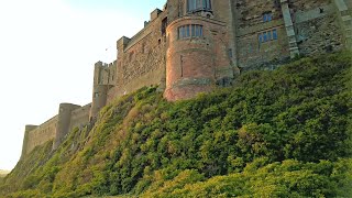 Bamburgh Castle Village and Beach Walk English Countryside 4K [upl. by Rafiq708]