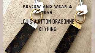 Review and wear amp tear of the Louis Vuitton Dragonne key holder [upl. by Eram]