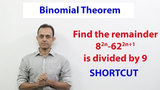 Binomial theorem Divisibility shortcut SE3 Find remainder when 82n622n1 is divided by 9 [upl. by Honeywell]