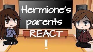 Hermiones parents react Part 2 original Hp react [upl. by Ieppet]