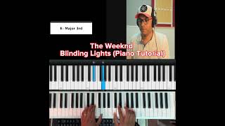 The Weeknd Blinding Lights Piano Tutorial shorts pianotutorial [upl. by Richmound]