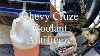 Chevy Cruze Coolant Change￼ [upl. by Oakie]