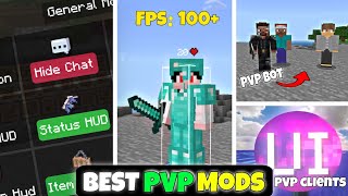 Top 5 Minecraft PE Mods that Will improve your PVP Skills💥  2x faster [upl. by Nayhr506]