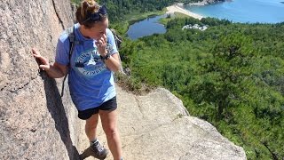 Hiking Beehive Trail  Acadia National Park [upl. by Elimaj]